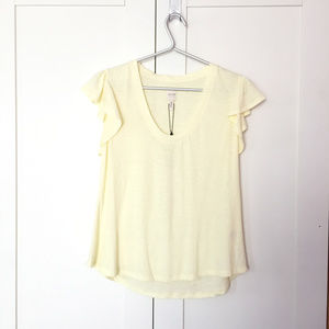 Rebecca Taylor La Vie Washed Textured Jersey Tee